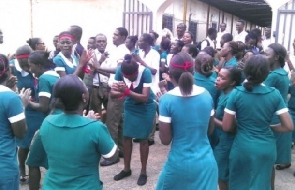 File photo of trainee nurses and midwives