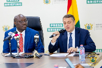 Finance Minister Dr Cassiel Ato Forson and IMF Africa Department Division Chief, Ruben Atoyan