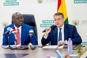 Finance Minister Dr Cassiel Ato Forson and IMF Africa Department Division Chief, Ruben Atoyan