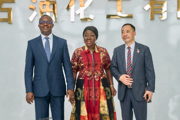Executives at the crude oil berthing ceremony