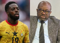 Ex-Black Stars attacker Inaki Williams and GFA President Kurt Okraku