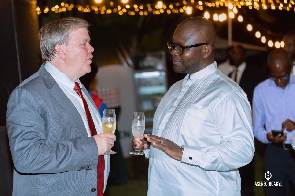 Francis Asenso-Boakye with the Denmark Ambassador Tom Norring