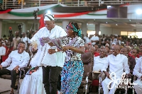 Former President Mahama dancing at the ceremony