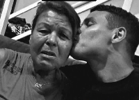 Thiago Silva with his late mum