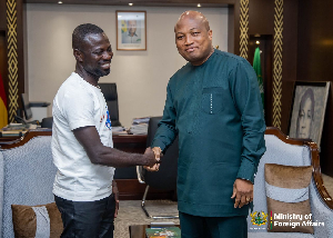 Samuel Okudzeto Ablakwa hosted Emmanuel Asamoah on May 8, 2026