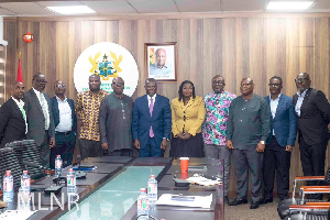 Emmanuel Armah-Kofi Buah with directors of the ministry