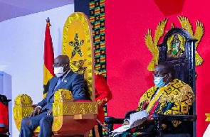 President Akufo Addo And Speaker Alban Bagbin In January 2021