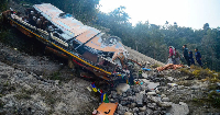 There were 44 people onboard including the driver, 25 of whom suffered injuries