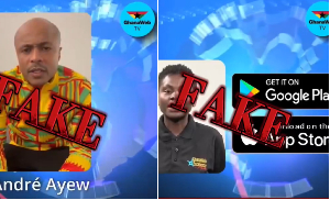 Fake Andre Ayew Images With GhanaWeb Logo 