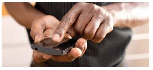 File photo of someone using a mobile phone