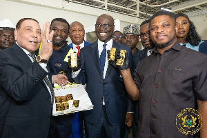 Dr Cassiel Ato Forson is the Minister of Finance toured the Gold Coast Refinery on February 4, 2026
