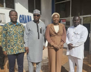 Farouk Aliu Mahama with the GJA president and other leaders