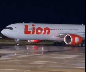 A photo of the aircraft at the Tamale Airport