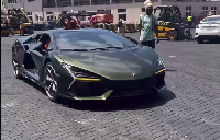 Photo of the Lamborghini Revuelto at the port