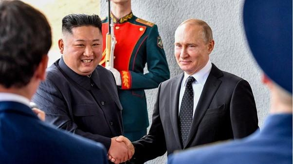 Kim Jon-Un and Vladimir Putin