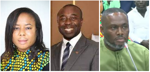 A photo collage of Linda Ocloo (L), Emmanuel Kwadwo Agyekum and Kenneth Adjei