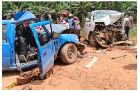 Vehicles left mangled after the crash