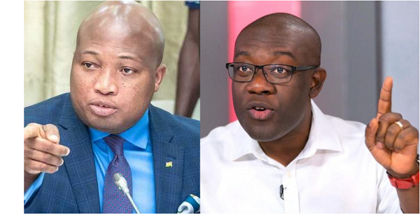 A photo collage of Samuel Okudzeto Ablakwa and Kojo Oppong Nkrumah