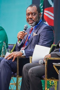 Dr. Mathew Opoku Prempeh at a panel discussion in Kenya