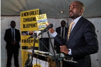 Nelson Chamisa, the leader of the opposition Citizens Coalition for Change (CCC)