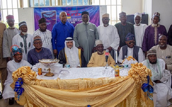 Mr. Alrogi (seated third from left) with dignitaries at the book launch