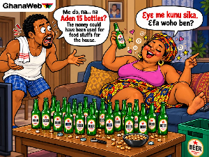 Dear GhanaWeb: My wife drinks 15 bottles of beer in one sitting