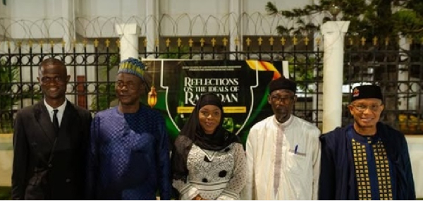Dr Mustapha Abdual-Hamid [R] with other participants at the event at the Law School