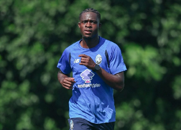 Kamaldeen during his first training session with Atalanta