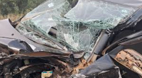 The accident scene on the Winneba–Mankessim stretch