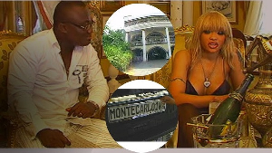 Sally Monte Carlo (Right) speaking in an interview with Bola Ray (Left) in the early 2000s