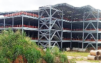 Photo of the stalled Kejetia Phase II project
