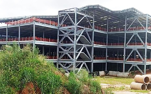 Photo of the stalled Kejetia Phase II project