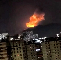 A scene from Venezuela during the US attack