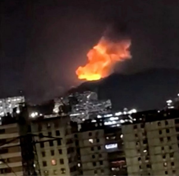 A scene from Venezuela during the US attack