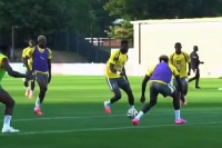 Partey was spotted in Black Stars training