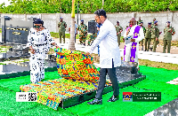 Wreaths were laid in her honour by the Government and people of Ghana, family and children