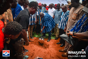 Bawumia Cutting Sod At Gambaga 
