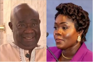 Nana Awuku Bram (L) accused Elsie Appau-Klu of land encroachment and power abuse