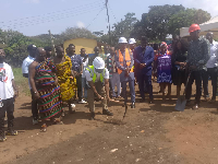 MCE for Akuapem North, John Evans Kumordzi, has cut sod for four major infrastructure projects