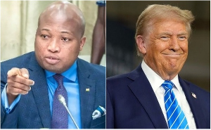 Samuel Okudzeto Ablakwa (L) says the Trump (R) administration missed an opportunity by not voting Samuel Okudzeto Ablakwa (L) says the Trump (R) administration missed an opportunity by not voting