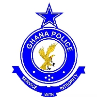 The suspect, Thomas Osei is in the grips of the police at the Nungua Police station