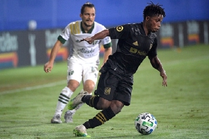 Latif Blessing in action for his club