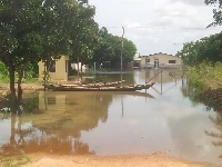 Parts of the hospital submerged