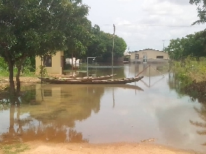 Parts of the hospital submerged