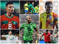 A photo of Ounahi, Amoura, Osimhem, Mbaye, Mato and Reinildo