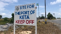 The only structure at the area demarcated for the Keta Port project