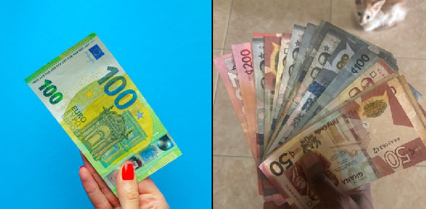 This is the amount you need in cedis to obtain 100 Euros