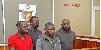 Murder suspects Joseph Owino, Henry Kabugo, Elly Mundoni, and Obed Mugwisa in the dock
