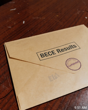 A file photo of an envelop of a BECE result