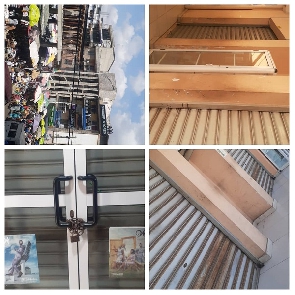 Some of the Makola shops that were locked when GhanaWeb paid a visit to the area